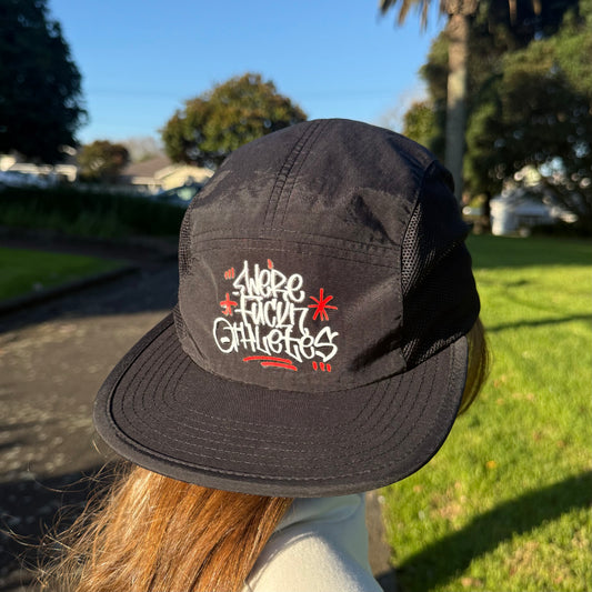 WE'RE FUCKN ATHLETES 5 PANEL NYLON CAP